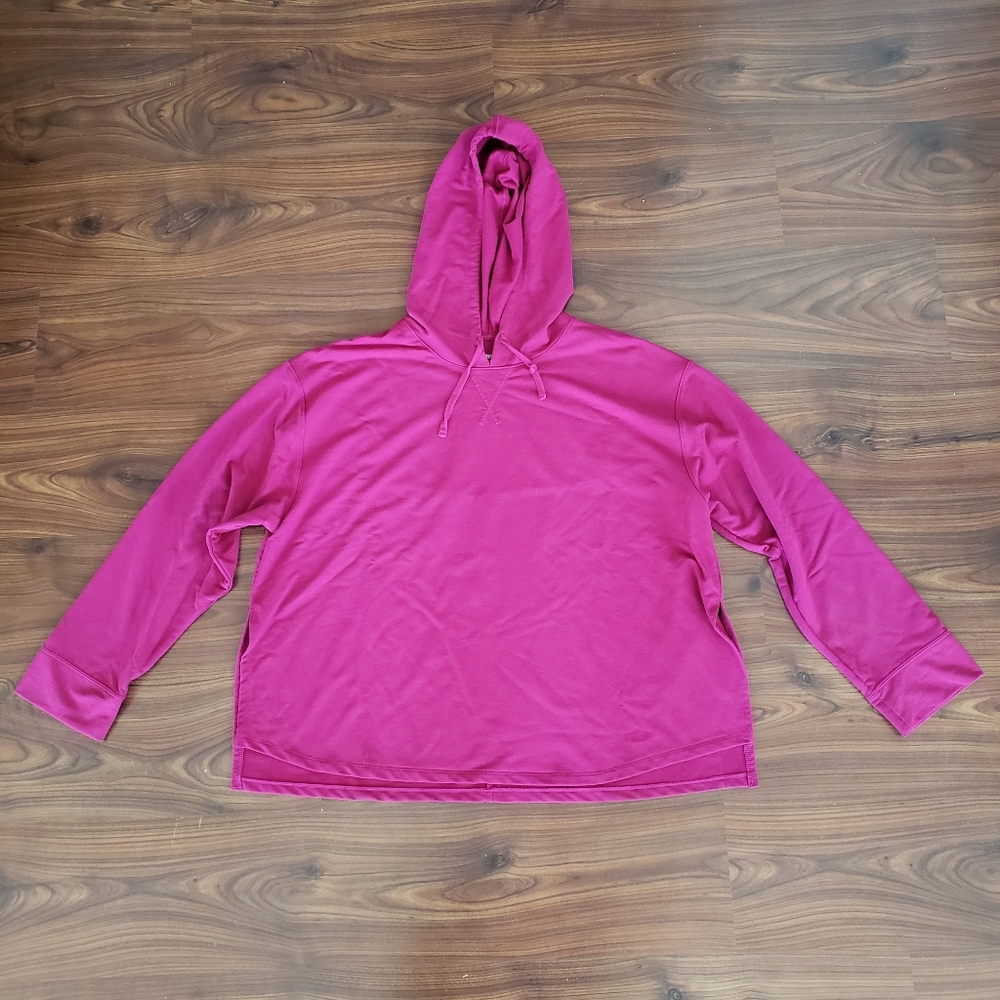 Women's Sz 1X Nike Dri-FIT Yoga Magenta Hoodie Top